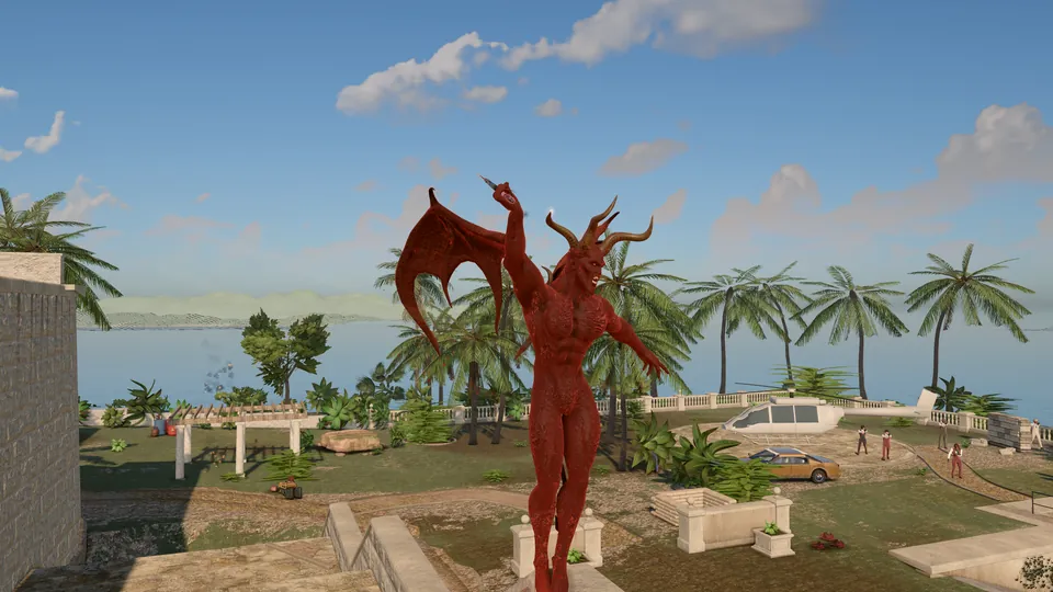 The Devil hero rising over the resort