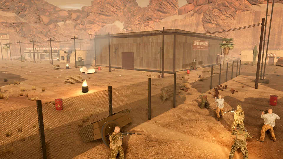 Survivors hold a fenced yard against the infected in Mutation